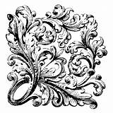 Filigree Baroque Vintage Designs Graphic Pattern Patterns Motif Stencil Scroll Graphics Stencils Antique Ornaments French Ornament Panel sketch template