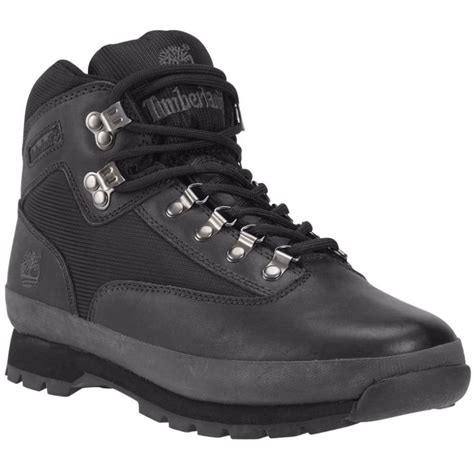 timberland mens euro hiker boots black bobs stores