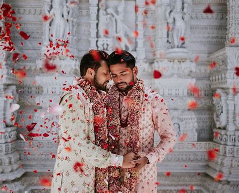 same sex wedding photography of a traditional indian ceremony