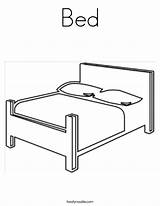 Bed Coloring Template Print Pages Outline Built Chair Twistynoodle Tracing California Usa Change Noodle sketch template