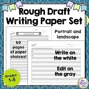 rough draft paper examples writing mini lesson  writing  rough