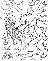 Hood Red Riding Coloring Pages Little Choose Board Color sketch template