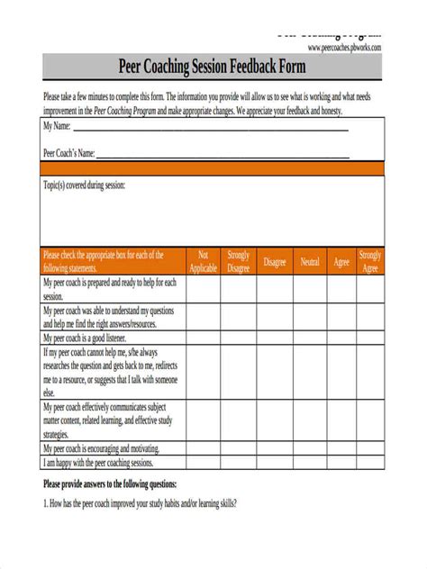coaches report template