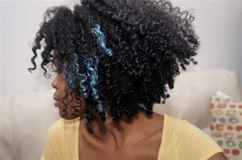 Blue Highlights On Black Curly Hair