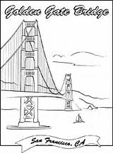 Coloring Bridge Gate Golden Pages Visit Francisco San sketch template