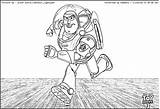 Lightyear Buzz Coloring Toy Story sketch template