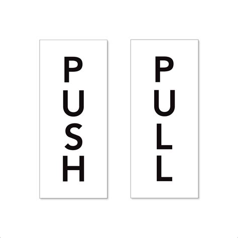 push pull door stickers vertical  signmaker