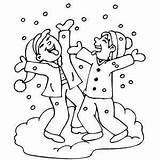 Snow Coloring Snowfall Colorat Copii Desene Iarna Joaca Designlooter Snowing sketch template