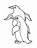 Coloring Penguin Pages Penguins Kids Cartoon Cliparts Animals Clipart Sea Printable Fun Popular sketch template