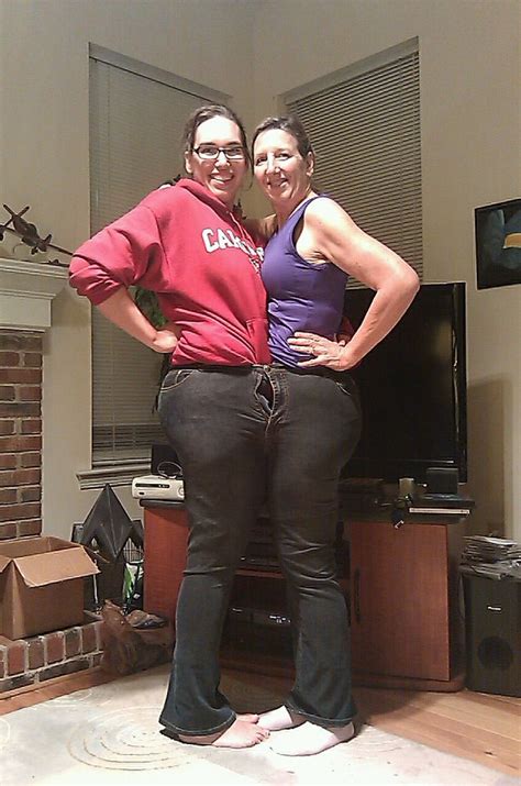 this is a pic of my wife and her mom standing in a pair of jeans that