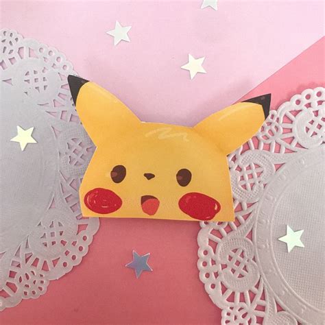 Surprised Pikachu Meme Anime Car Peeker Etsy