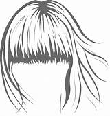 Hairstyle Vectorified Icons sketch template