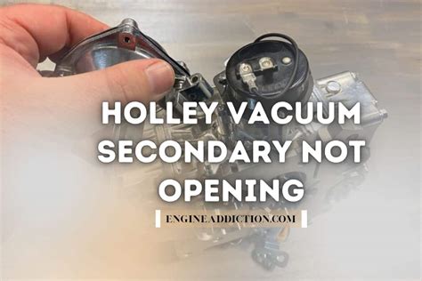 common   holley vacuum secondary  opening  solutions