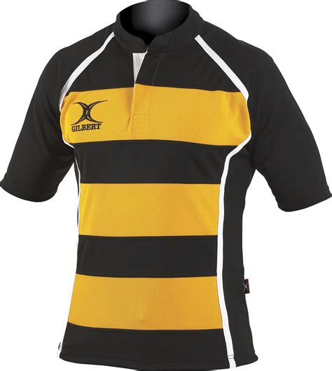 gilbert rugby xact hooped durable playing cotton shirt mens training top ebay