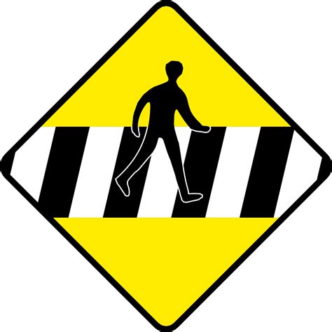 crossing road signs clipart