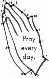 Praying Hands Prayer Coloring Dot Hannah Bible Connect Dots Pages Kids Pray Lords School Crafts Sunday Preschool Activities Every Prays sketch template