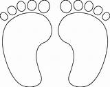 Baby Printable Template Feet Footprint Clipart Shower Print Pages Printables Templates Para Digital Projects Moldes Newborn Rubberstamping Color Choose Board sketch template