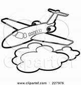 Clipart Above Clouds Coloring Outline Illustration Airliner Royalty Lal Perera Rf Clipground Cliparts sketch template