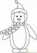 Penguin Coloring Christmas Snowman Pages Printable Coloringpages101 Kids sketch template
