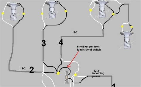 bulb  switch diagram  pole switch multple fluorescents wiring question wiring