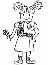 Daisy Girl Coloring Pages Scouts Scout Popular sketch template