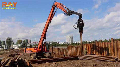 Pile Driver Attachment Sheet Pile Driving Machine Price For 30 40t
