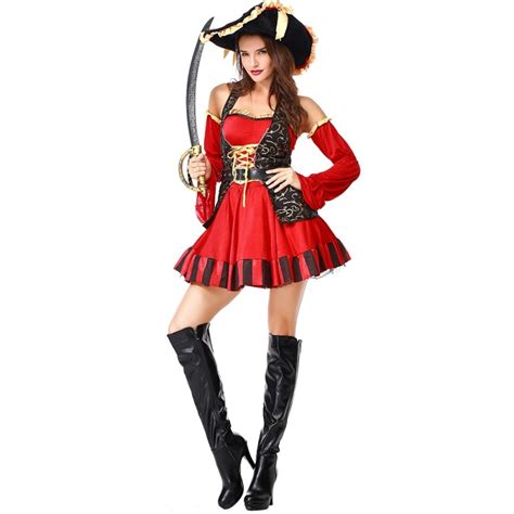 1 Set Halloween Sexy Women Pirate Costume Plus Size Party Female