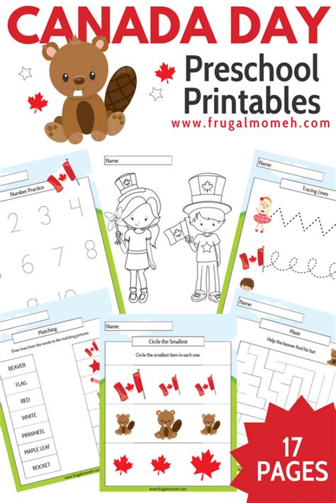 printable canada day preschool activity book frugal mom eh