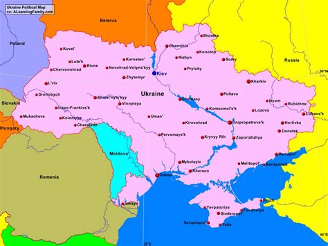 ukraine political map  learning family