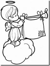 Precious Moments Coloring Pages Angels Angel Colorear Para Printable Girl Boy sketch template