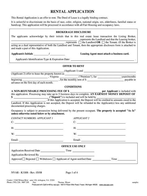 fillable rental application form fill out and sign printable pdf