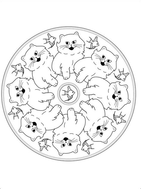 mandala cats coloring page coloring pages cat coloring page adult