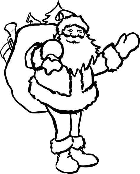 santa  toy sack christmas coloring page christmas coloring pages