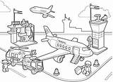 Airport Coloring Pages Lego Airplane Color Duplo Print Printable Getdrawings Getcolorings Popular Colorings sketch template