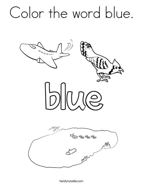 blue coloring pages coloring page  kids