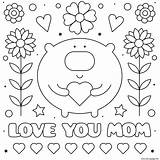 Maman Coloriage Coeur Meres Fete Imprimer sketch template