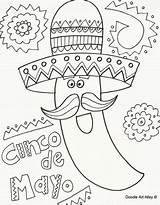 Doodle Celebration Coloringpagesfortoddlers Mexican Sombrero Thesprucecrafts Everfreecoloring Thebalance Doodles sketch template