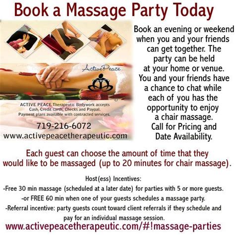 Massage Parties Reintroducing Massage Parties By Crystal