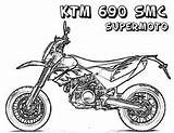 Ktm Dirt Supermoto Smc Motocross Origen Dibujo Motorbikes Coloring4free Fierce Línea Páginas Coloringsun sketch template