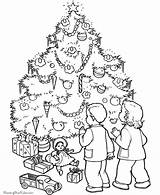 Christmas Santa Tree Coloring Pages Choose Board Colouring sketch template