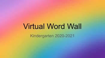 virtual word wall  kindness starts  kinder tpt