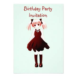 anime invitations anime announcements invites zazzle