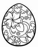Easter Coloring Egg Decorated Sheet sketch template