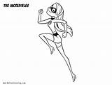 Incredibles Coloring Pages Violet Line Printable Kids Adults Color Print Bettercoloring sketch template