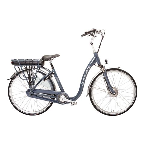 vogue  comfort elektrische fiets lage instap  zwart blue hh dutch bikes