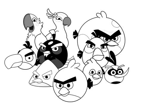 dibujos de angry birds  dibujos animados  colorear  pintar