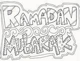 Ramadan Ramadhan Mewarnai Puasa Mubarak Marhaban Untuk Doodle Suci Kaligrafi Berkah Doodles Penuh Celebrate sketch template