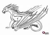 Dragon Nightwing Dragons Cartoo Creatures sketch template