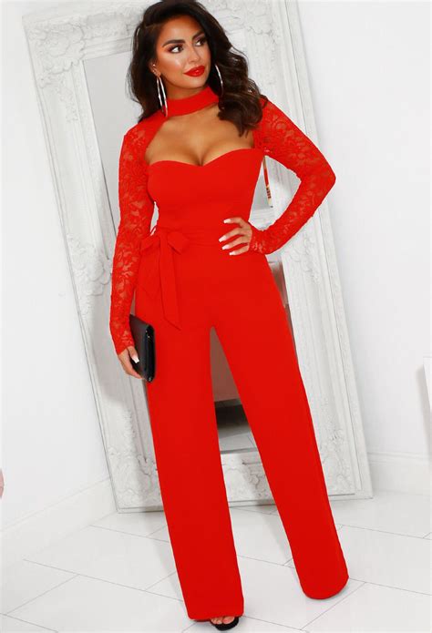 pin by louise shaw on jumpsuits and playsuits jumpsuit red lace