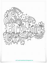 Brownies Doodle Girl Brownie Scout Activities Owl Guides Guide Toadstool Scouts Promise Sparks Printables Colouring Meeting Songs Badges Sheet Ca sketch template